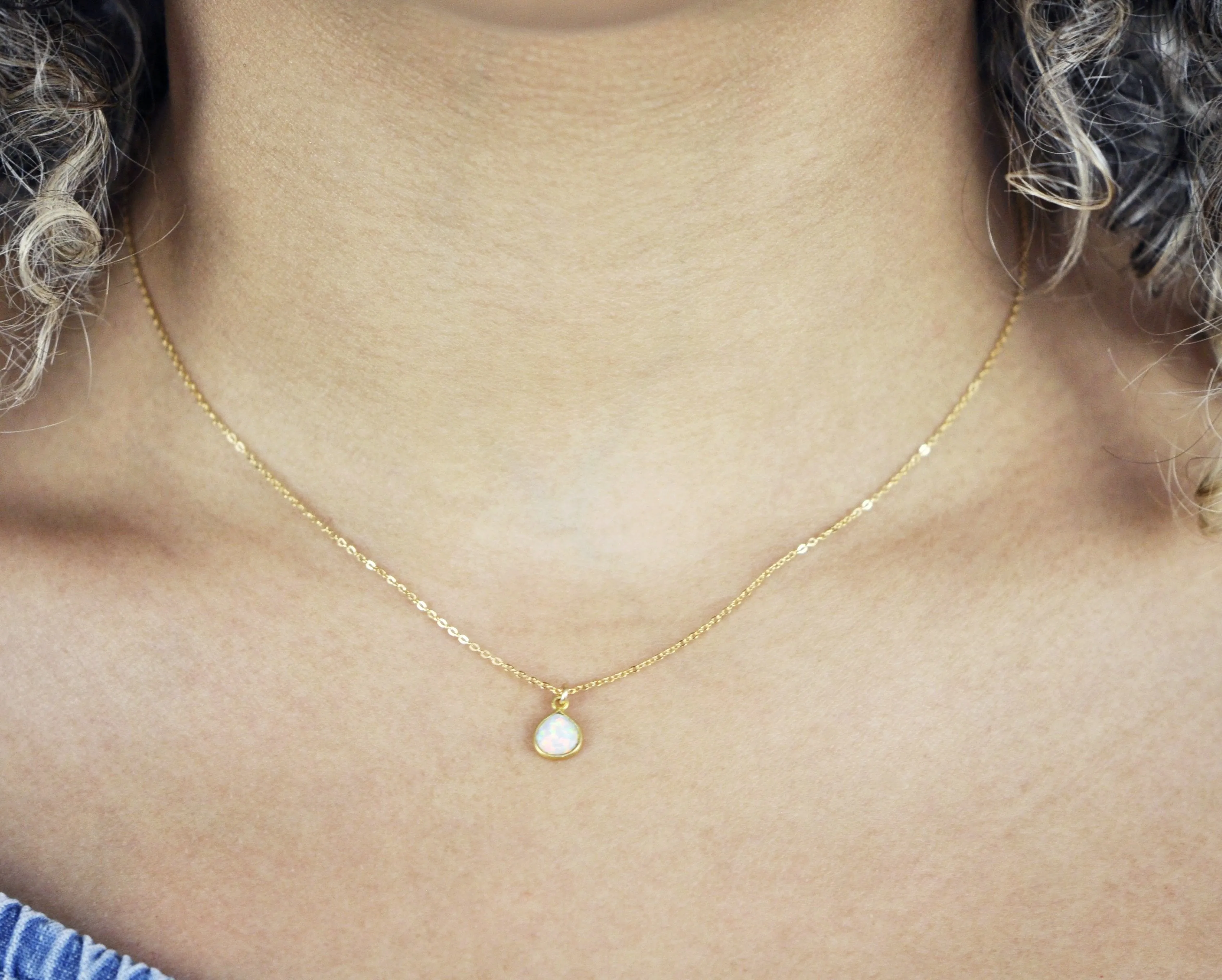 Teardrop Opal Necklace