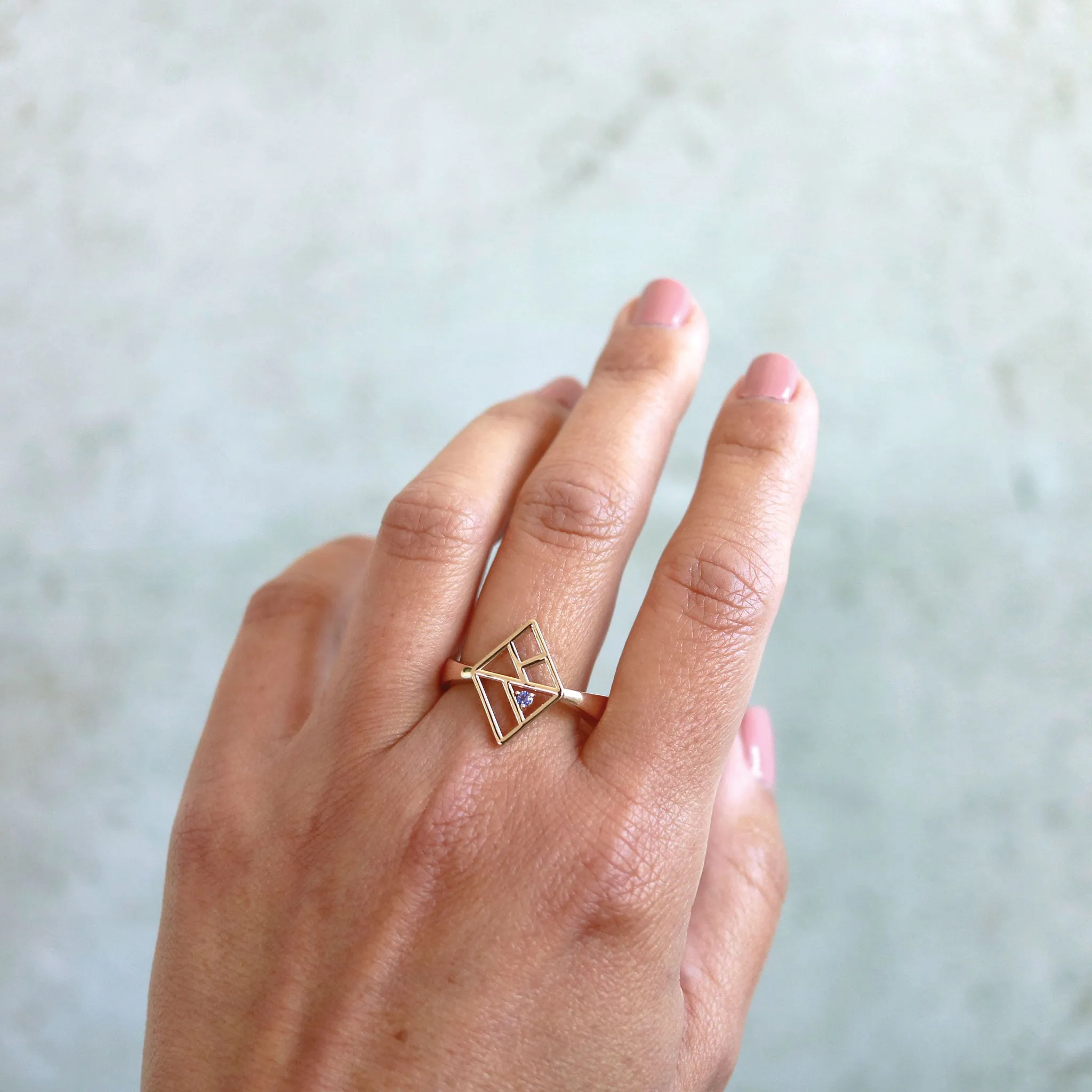 The Baraka Ring with Tanzanite