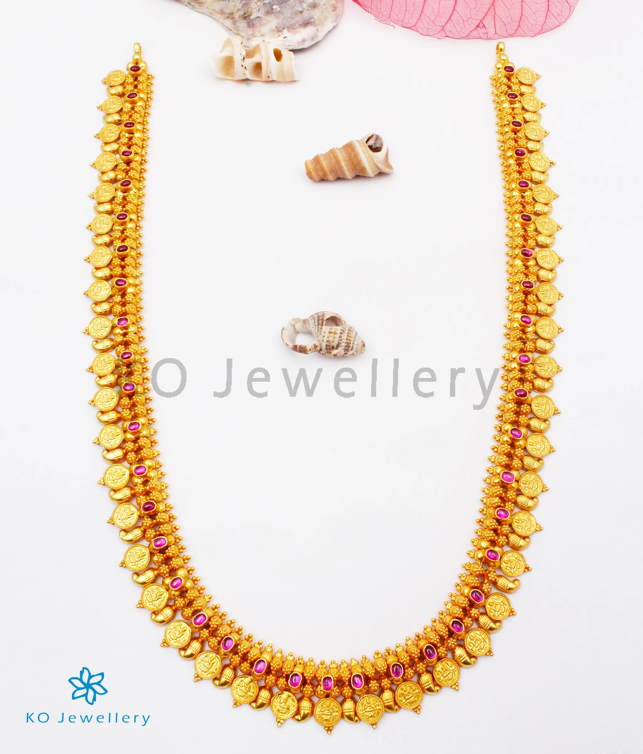 The Pratha Antique Silver Lakshmi Kasumala Coin Necklace Set of 2