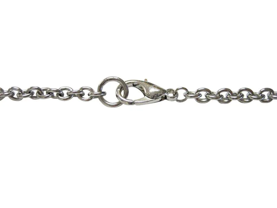 Thin Bordered Chad Flag Pendant Necklace