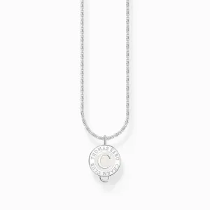 Thomas Sabo Silver Charm Necklace with White Charmista Coin