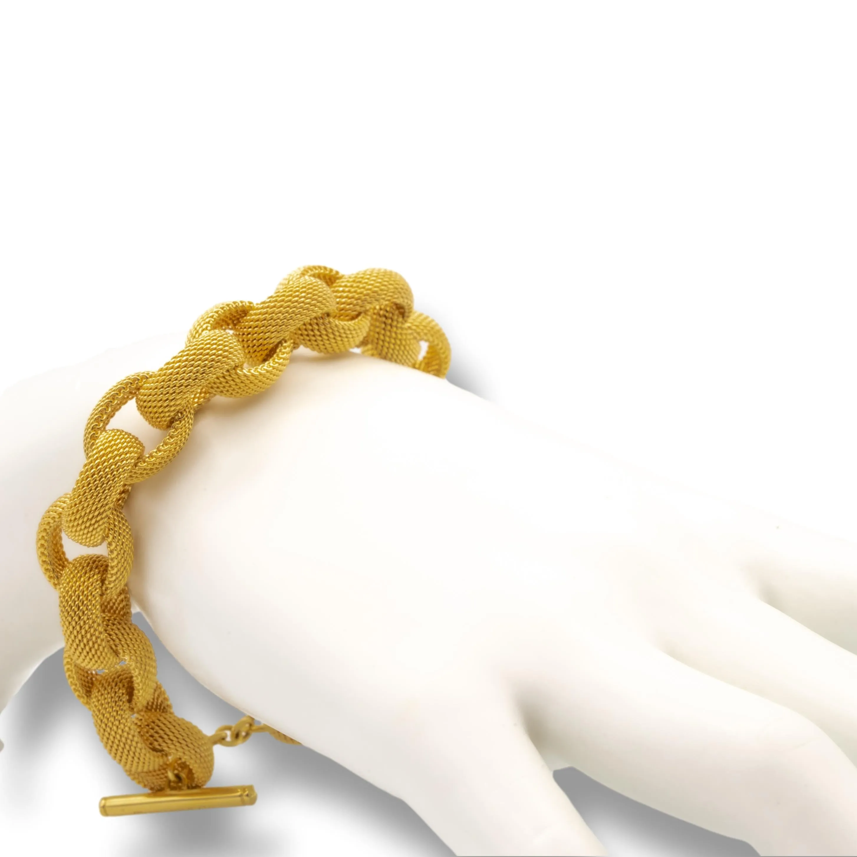 Tiffany & Co. Gold Mesh Bracelet in 18K Yellow Gold