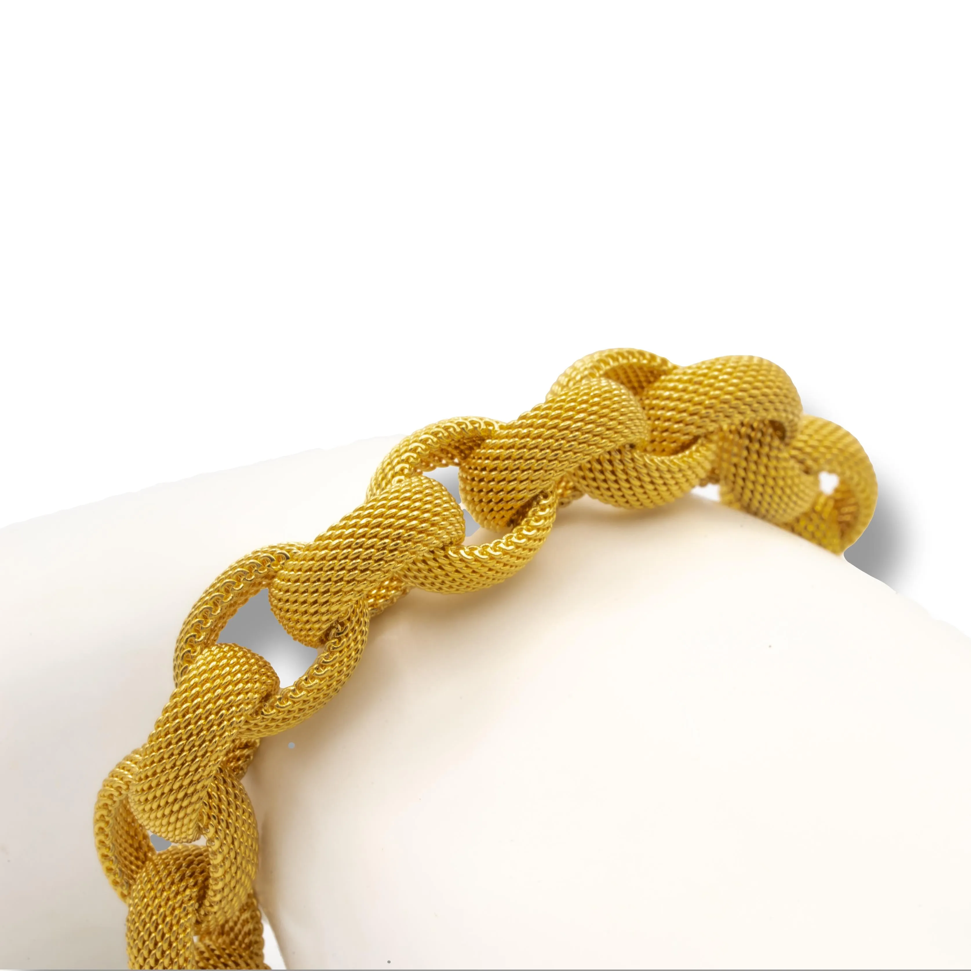 Tiffany & Co. Gold Mesh Bracelet in 18K Yellow Gold