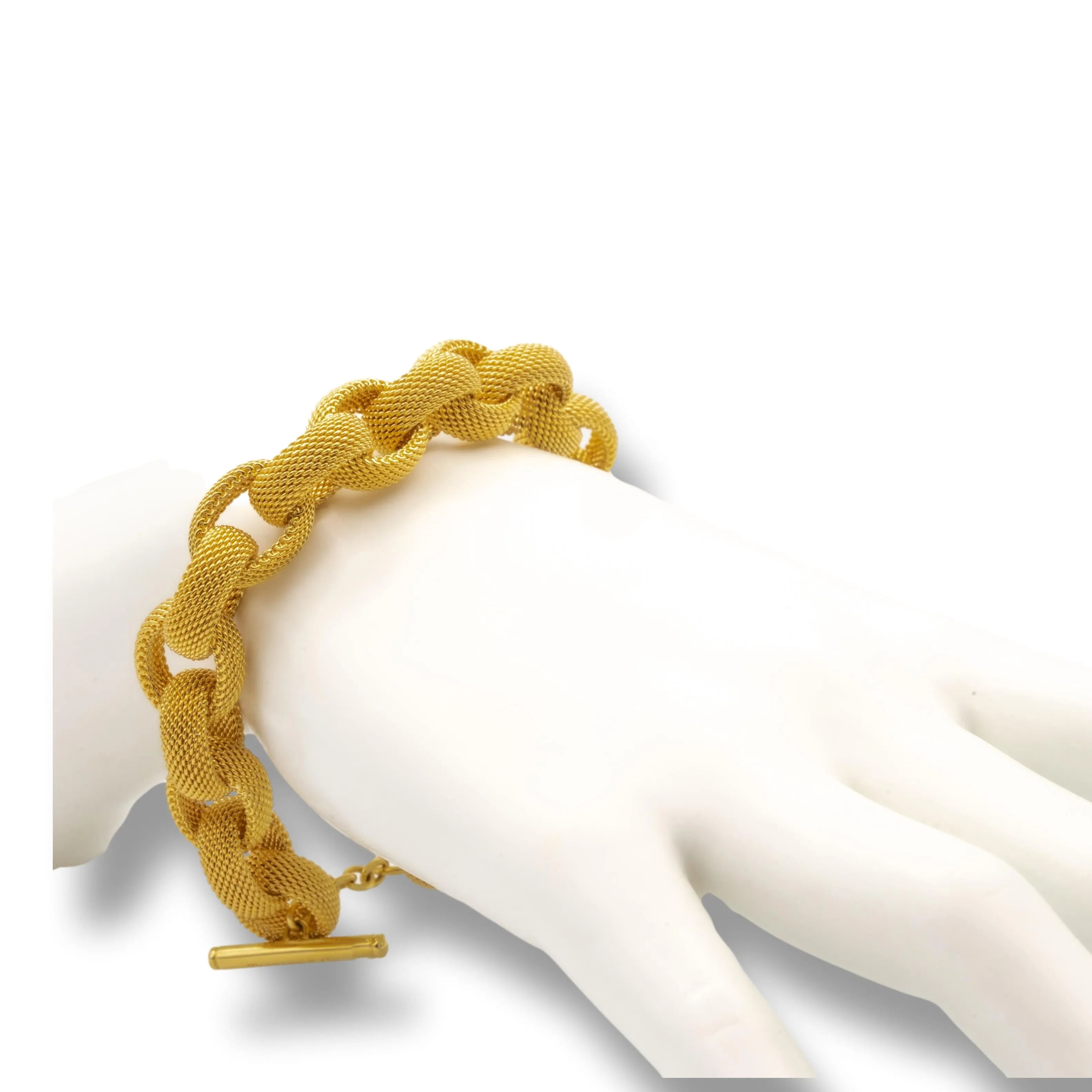 Tiffany & Co. Gold Mesh Bracelet in 18K Yellow Gold
