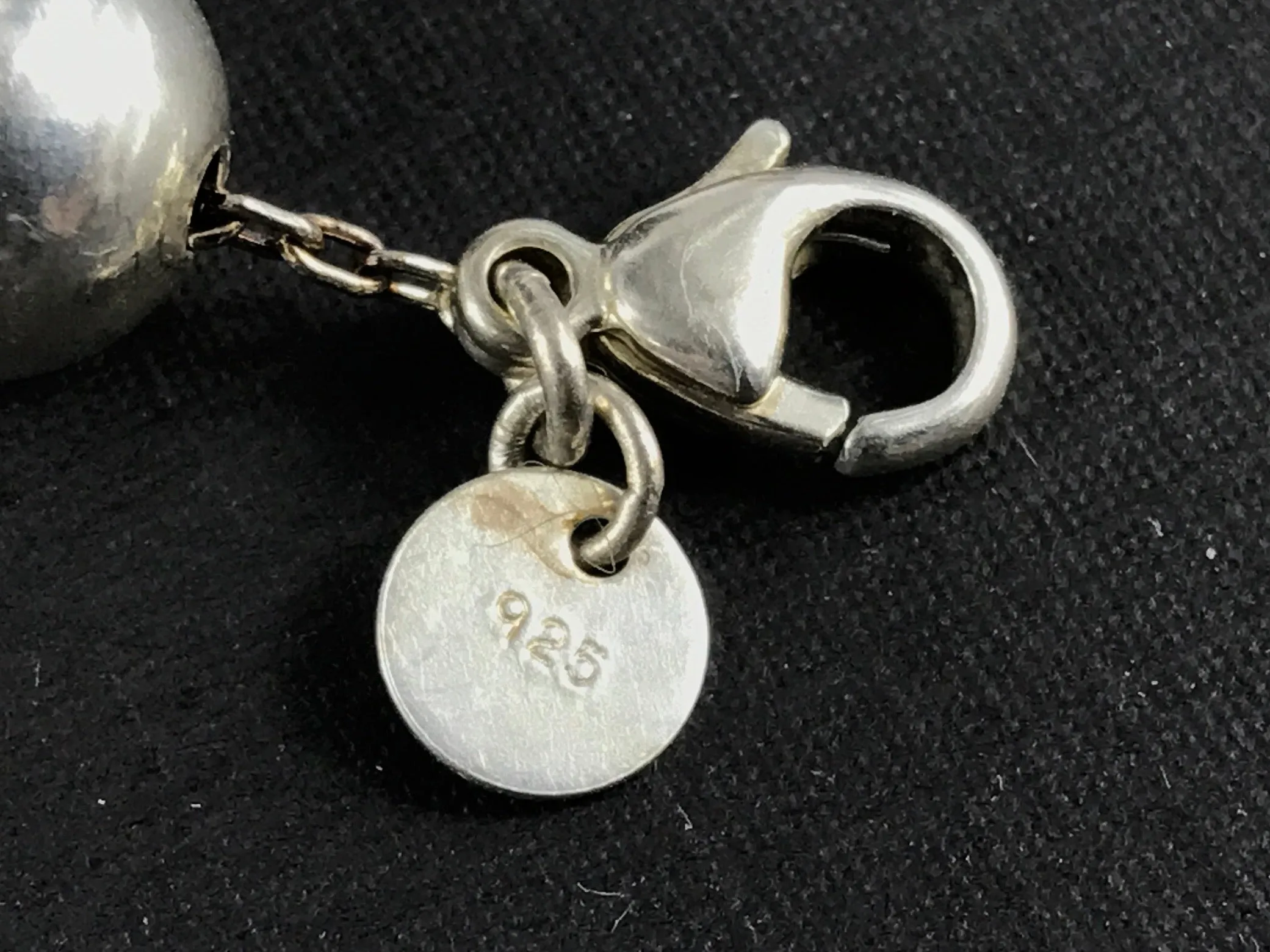 Tiffany & Co Sterling Silver 10mm Ball Bracelet 7.25"