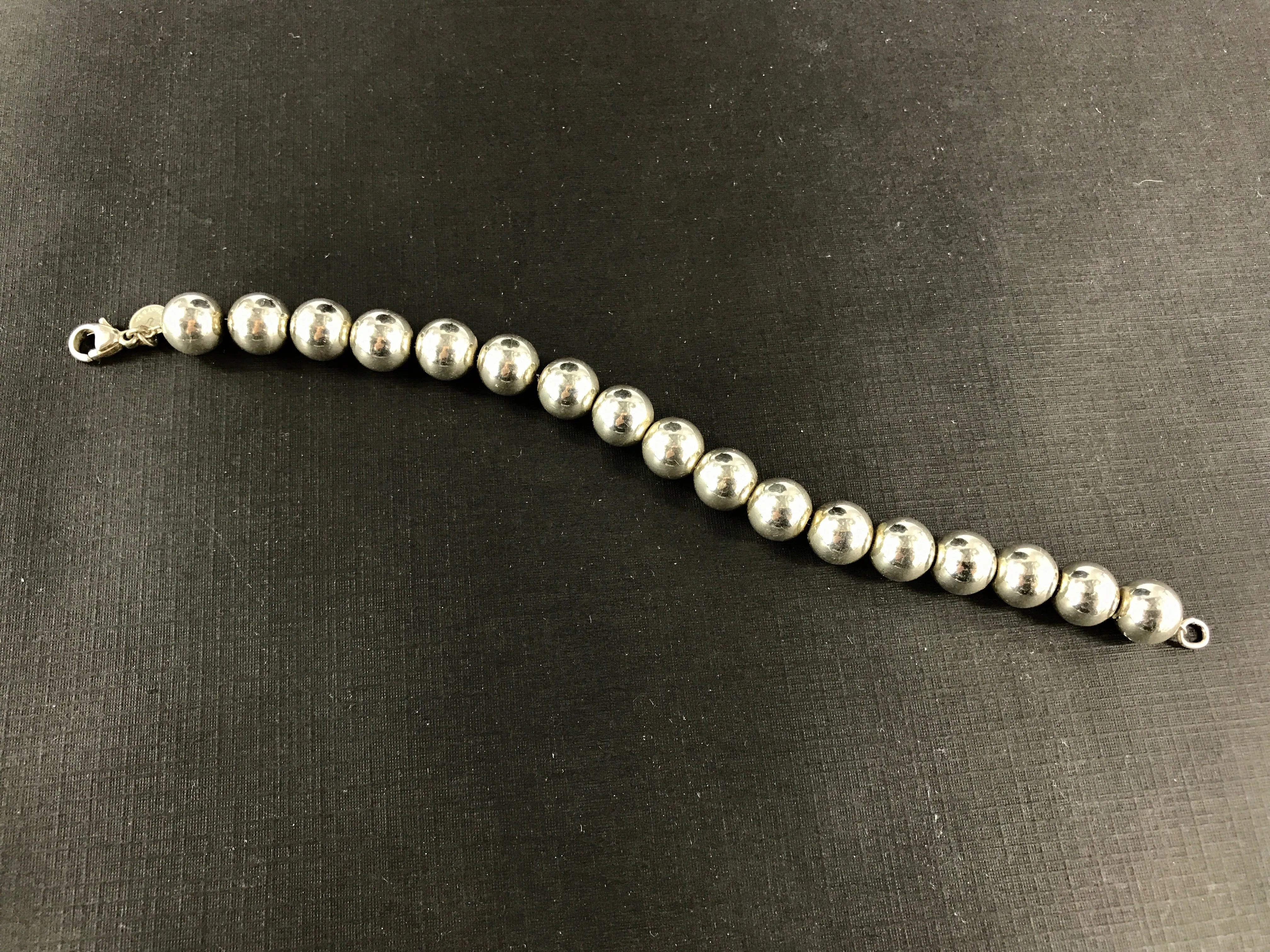 Tiffany & Co Sterling Silver 10mm Ball Bracelet 7.25"