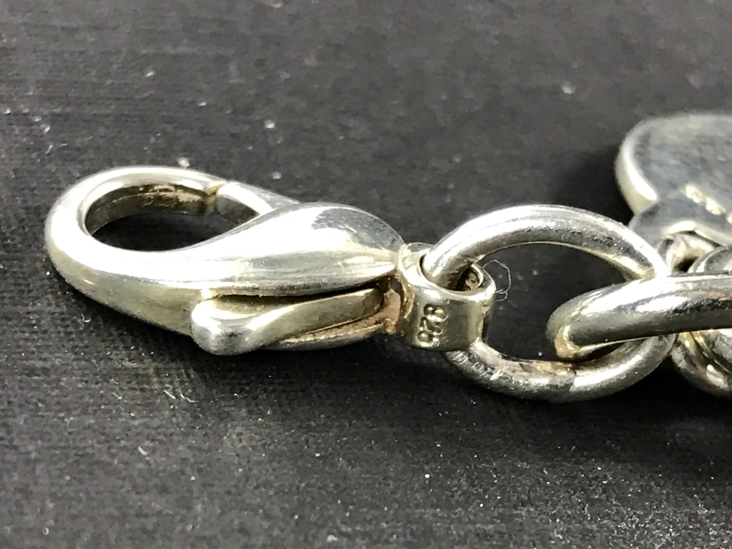 Tiffany & Co Sterling Silver Heart Tag Bracelet 7.5"