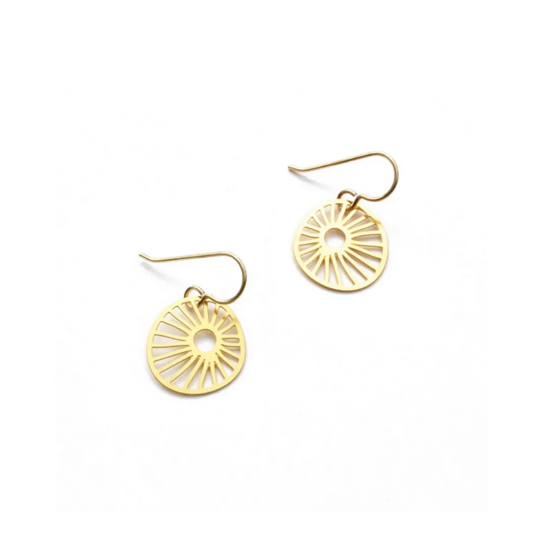 Tiny Barnacle Earrings in Gold Plate