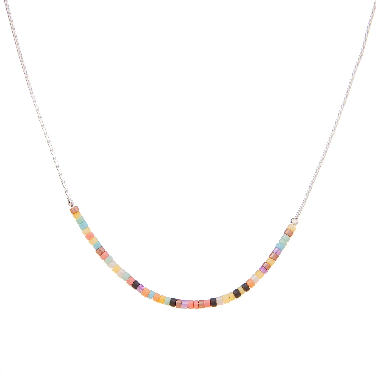 Tiny Pastel Seedbead Necklace