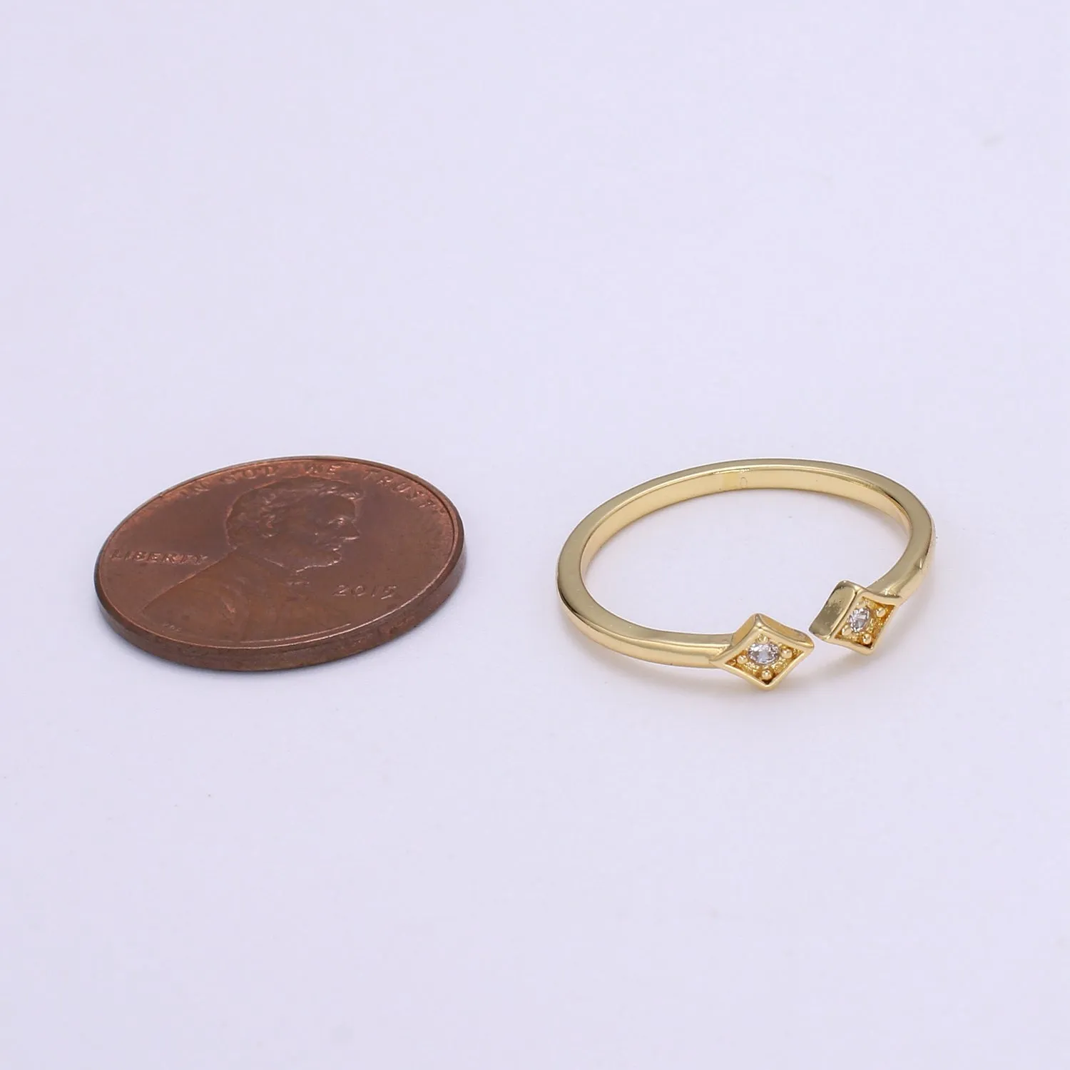 Tiny Ring, Minimalist Ring, Stackable Ring, Thin Ring, Dainty Ring, Trendy Ring, Rhombus Ring, Gold Ring Geometric Jewelry Gift idea O-288
