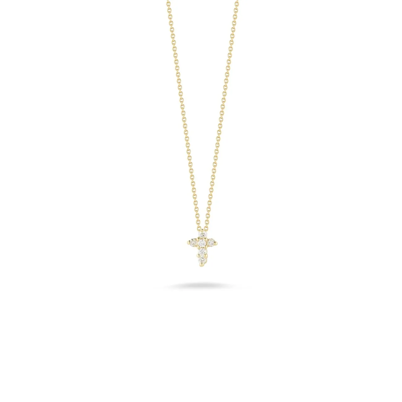 Tiny Treasures 18K Yellow Gold Baby Cross Diamond Necklace