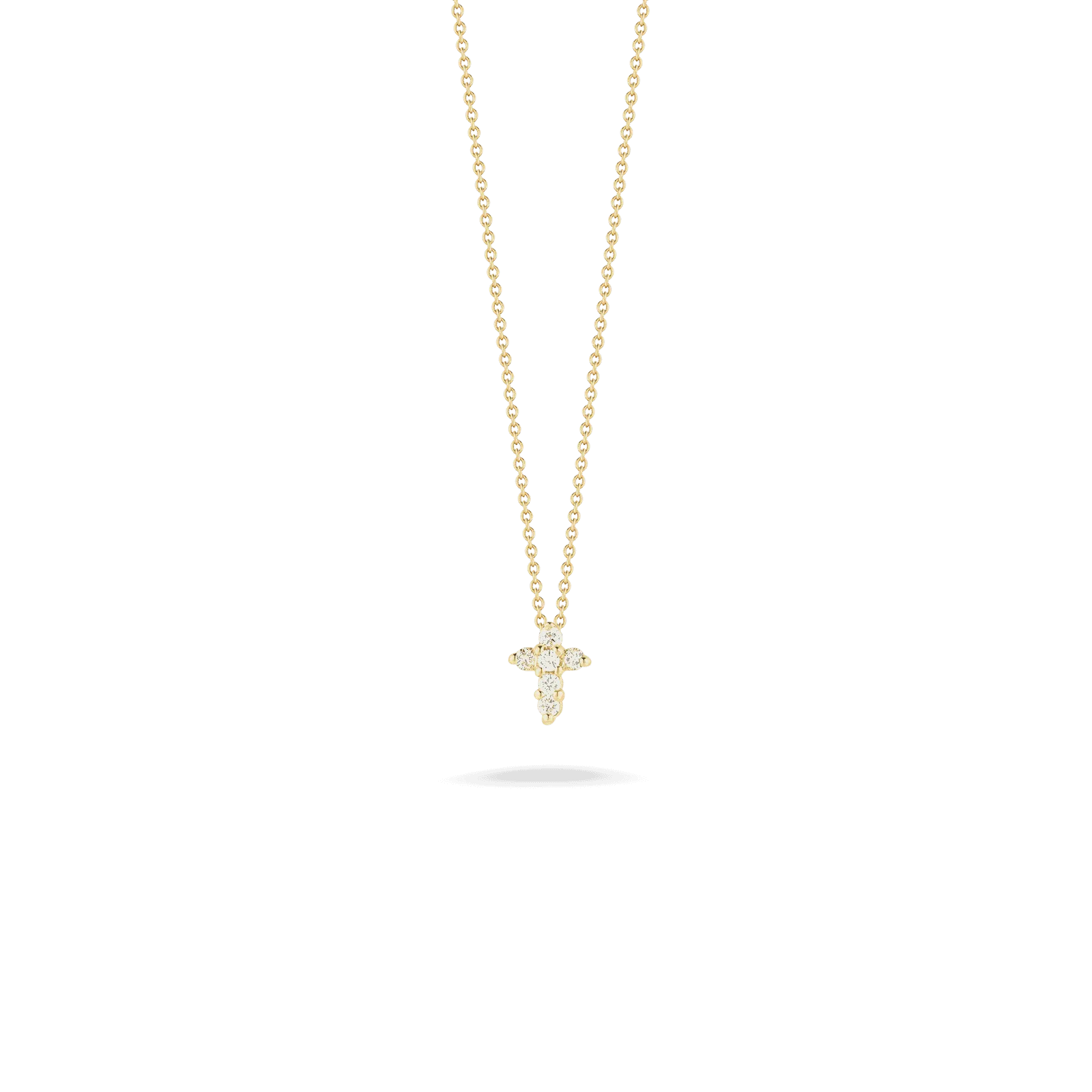 Tiny Treasures 18K Yellow Gold Baby Cross Diamond Necklace