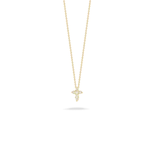Tiny Treasures 18K Yellow Gold Baby Cross Diamond Necklace