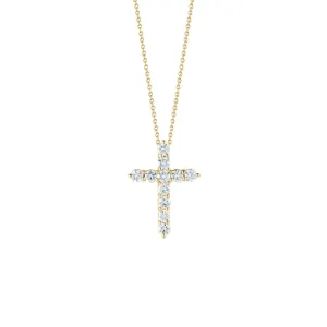 Tiny Treasures 18K Yellow Gold Diamond Cross Necklace
