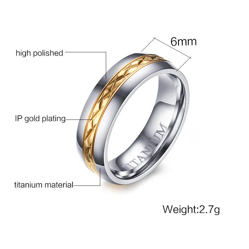 Titanium Wedding Band Ring