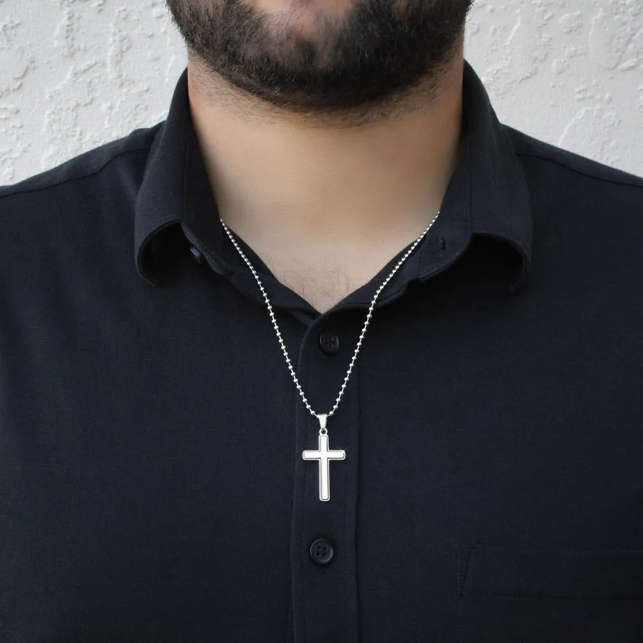 To My Husband Cross Pendant - Ball Chain