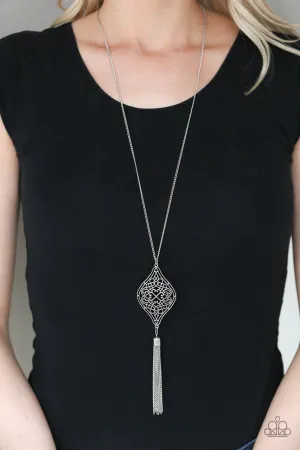 Totally Worth the TASSEL Silver Paparazzi Necklace