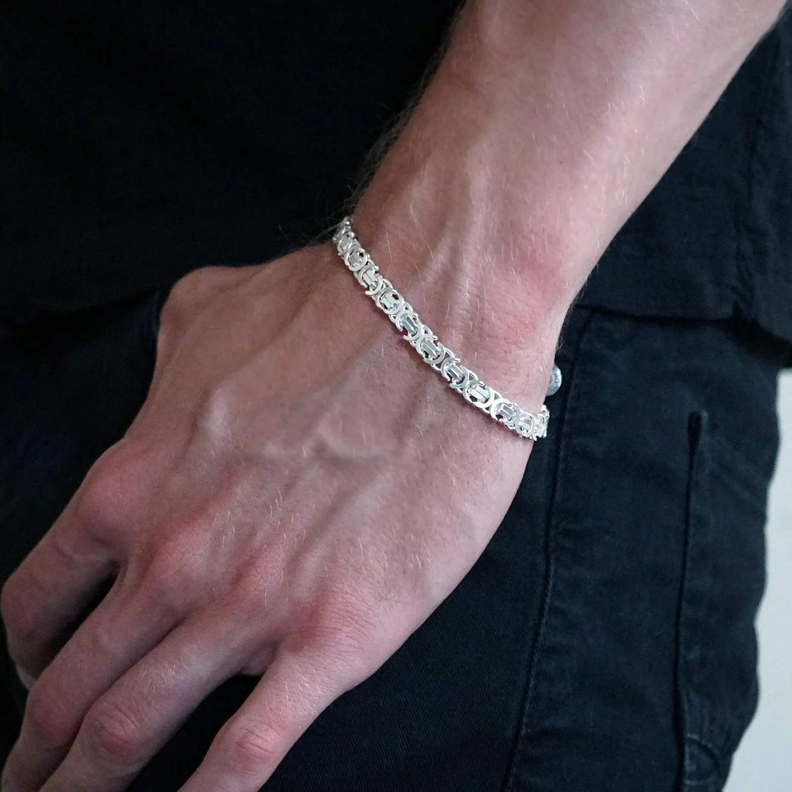 Transit Chain Bracelet in Sterling Silver