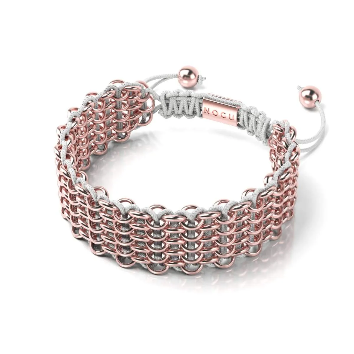 Tree Sloth Links | Deluxe Kismet Bracelet | White x Rose Gold