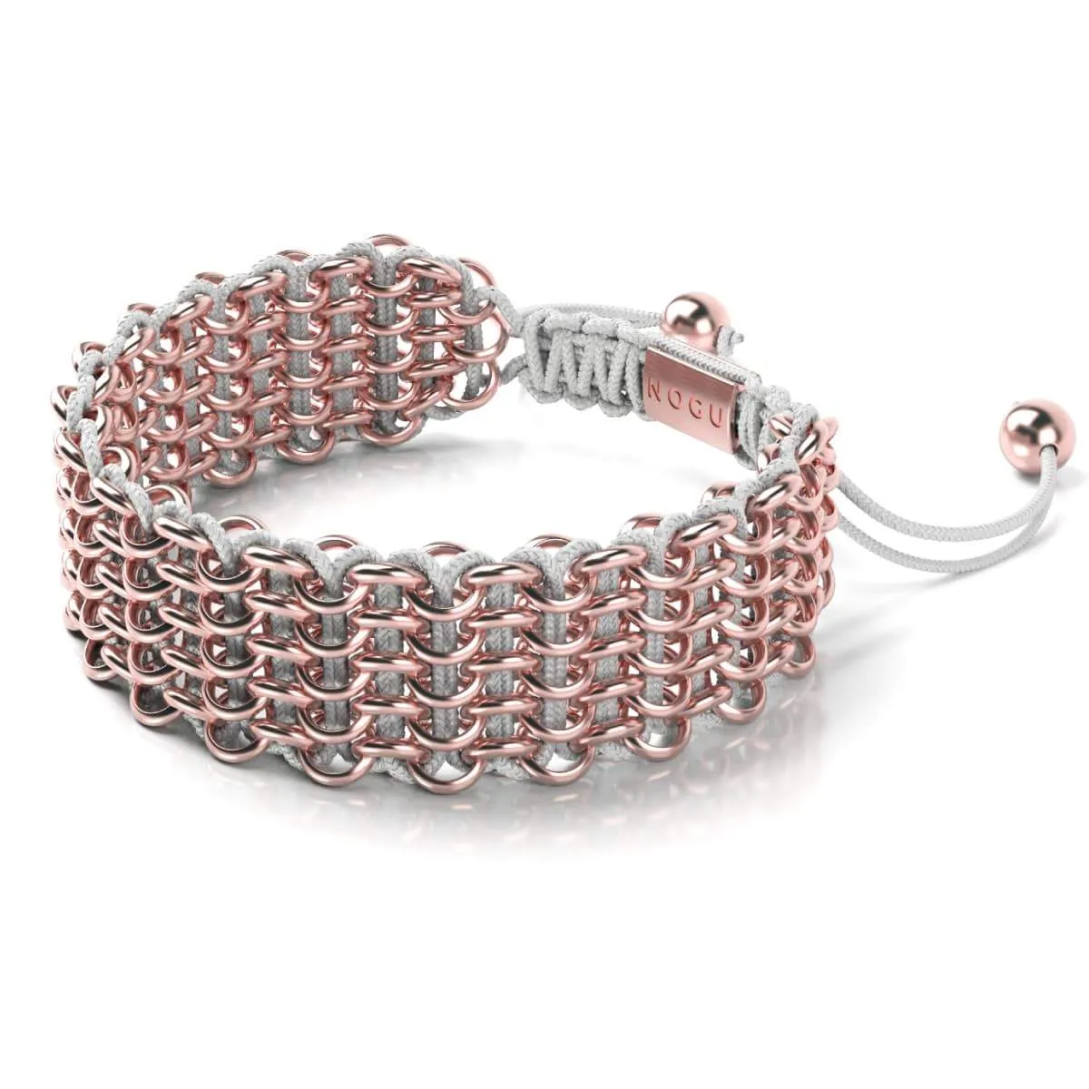 Tree Sloth Links | Deluxe Kismet Bracelet | White x Rose Gold