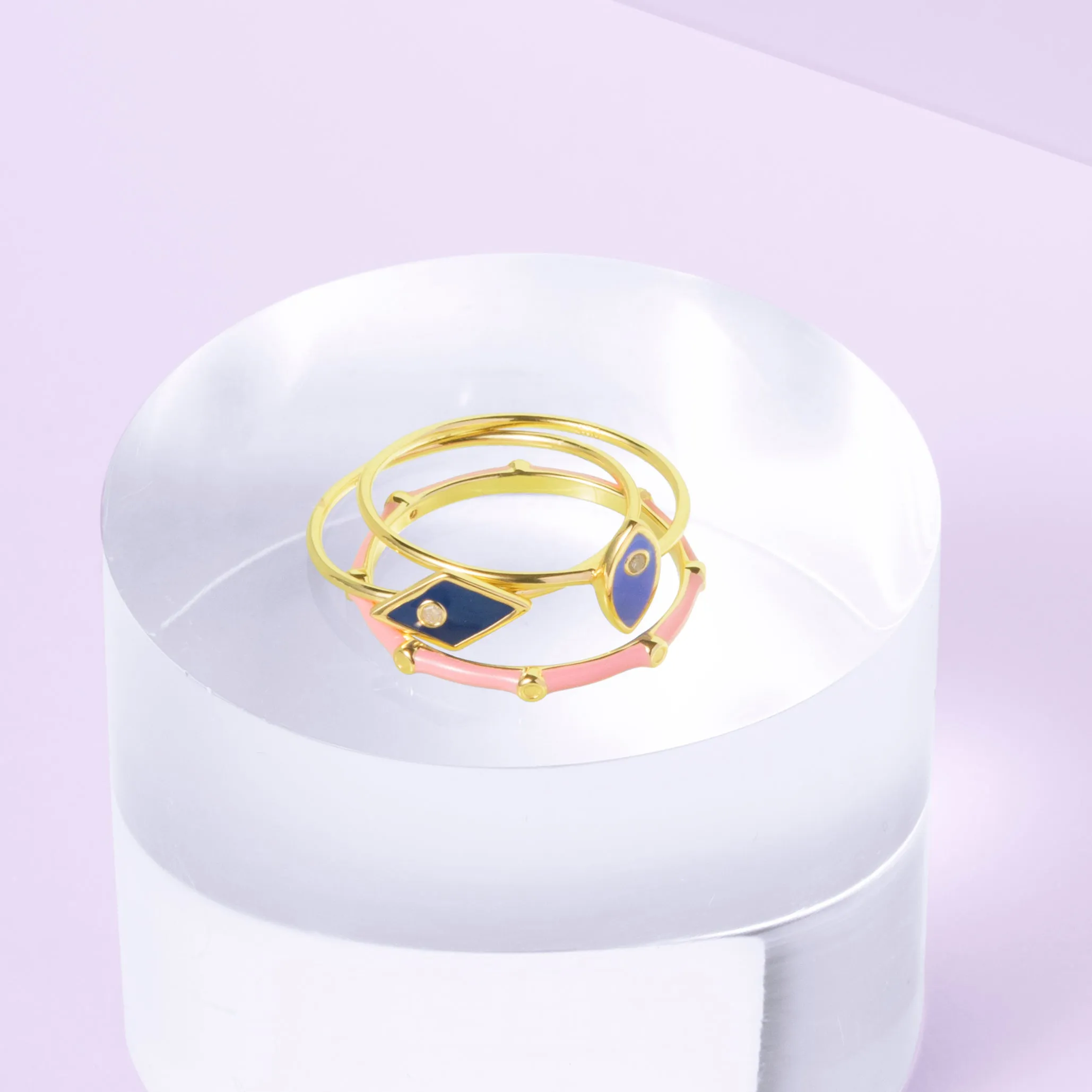 Triple Threat Diamond Ring - Pink
