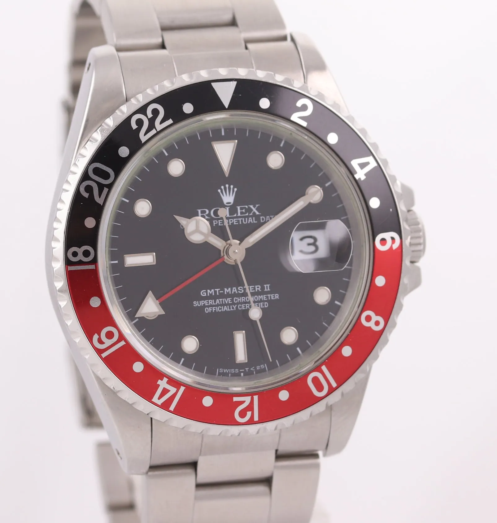 TRITIUM Rolex GMT-Master 2 Coke Steel 16710 Date N Serial Steel Black Watch