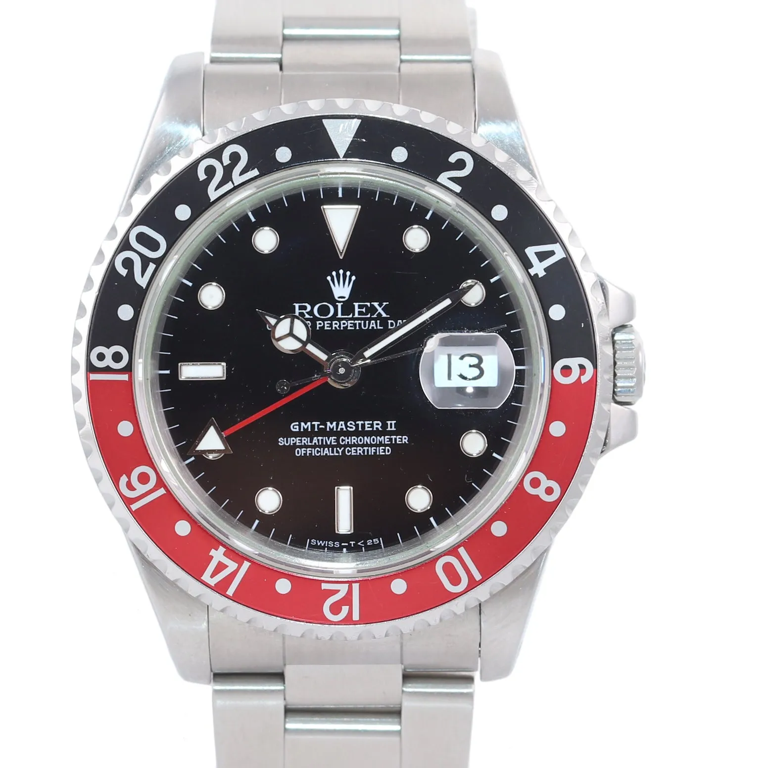 TRITIUM Rolex GMT-Master 2 Coke Steel 16710 Date N Serial Steel Black Watch