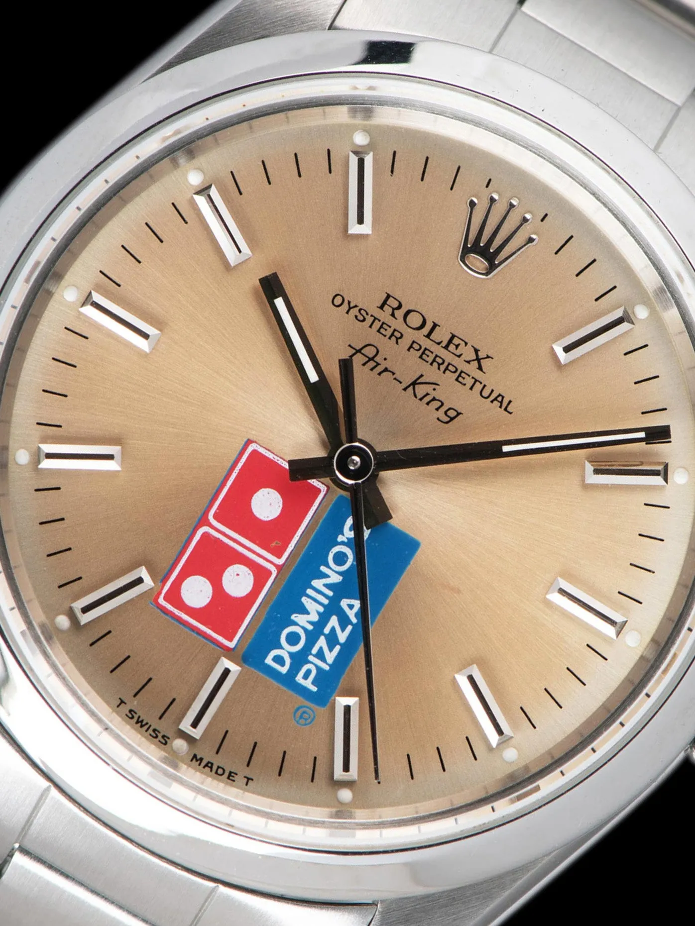 Tropical 1990 Rolex Air-King (Ref. 14000) "Domino's Pizza" W/ Box & Papers