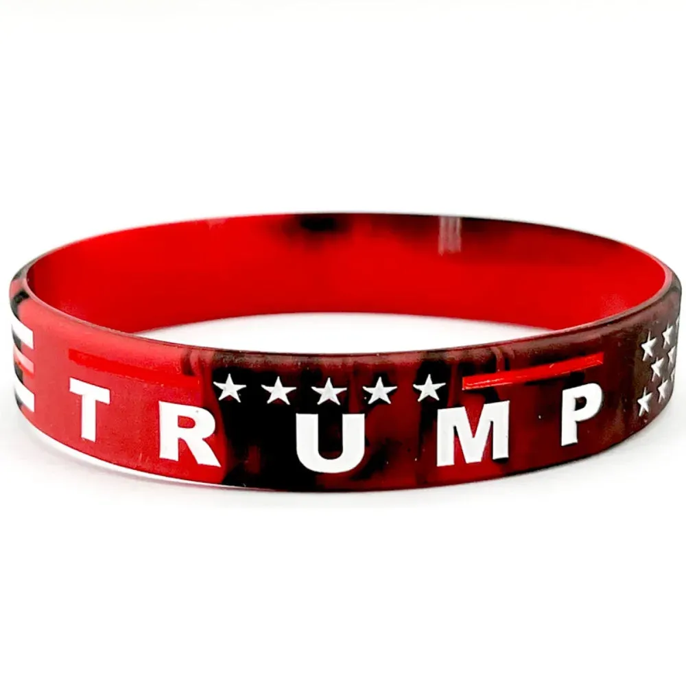 Trump 2024 Campaign Bracelet Election Inspirational Wristbands Voter Gift