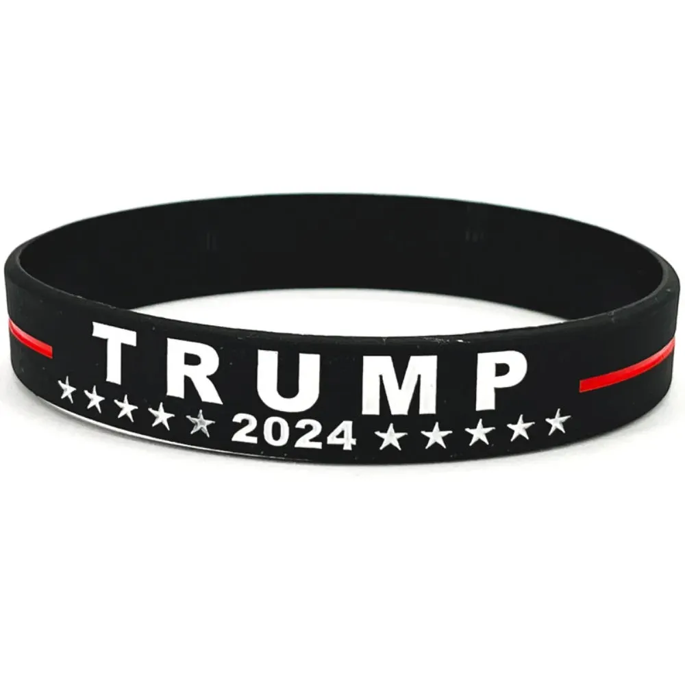 Trump 2024 Campaign Bracelet Election Inspirational Wristbands Voter Gift