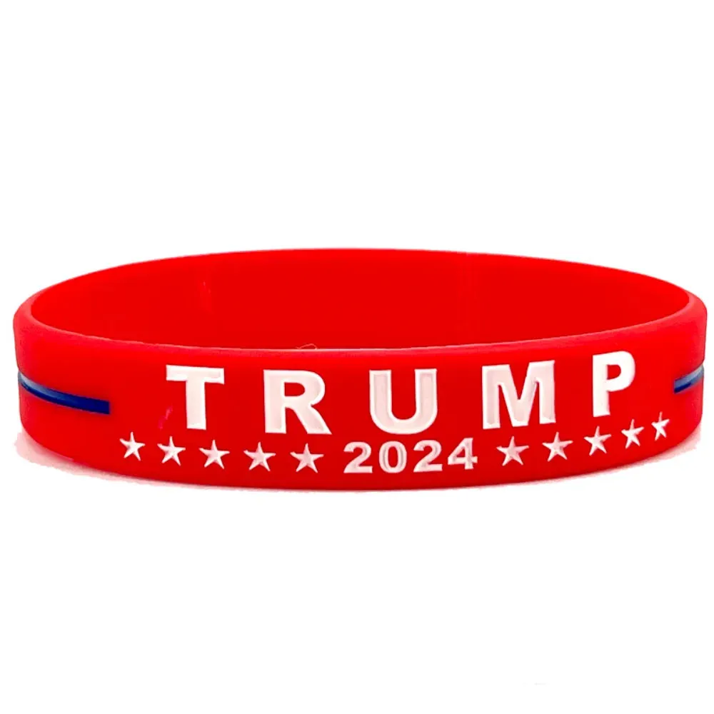 Trump 2024 Campaign Bracelet Election Inspirational Wristbands Voter Gift