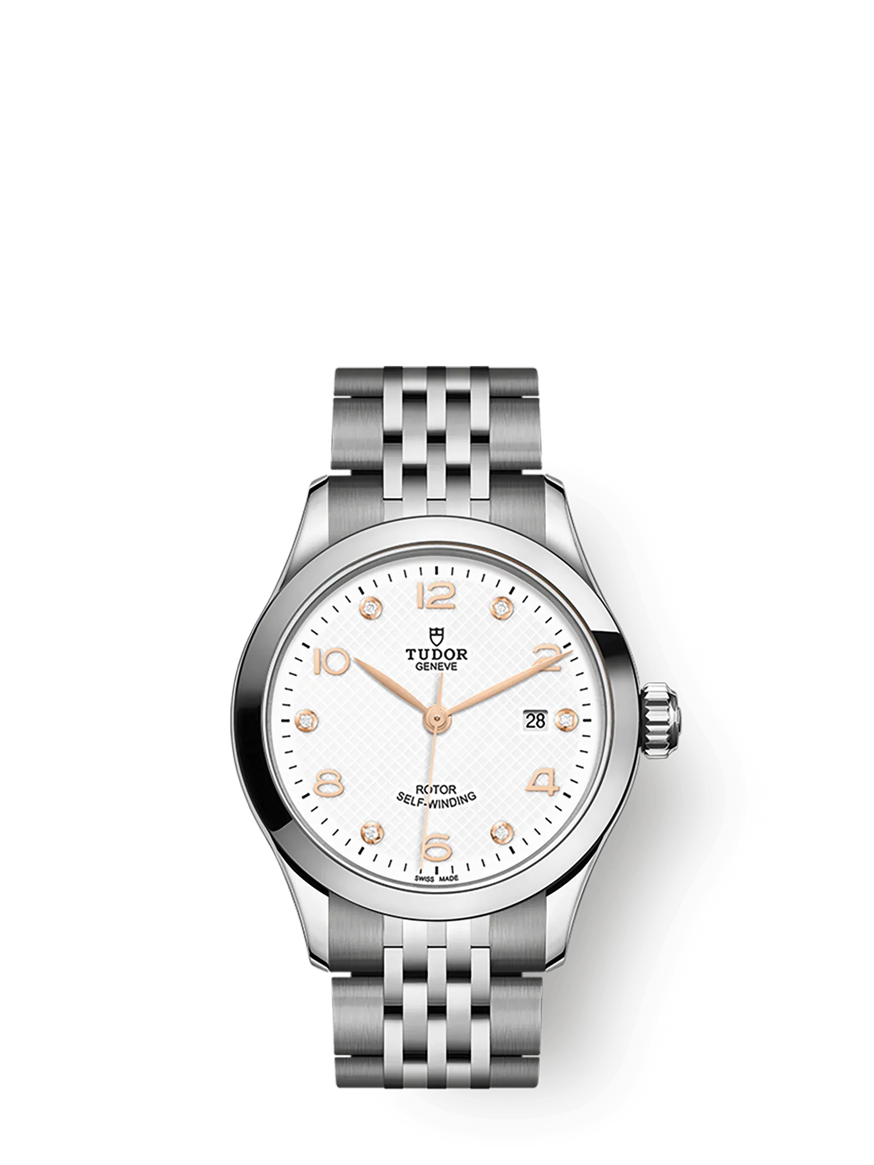 Tudor 1926, Stainless Steel and Diamond-set, 28mm, Ref# M91350-0013