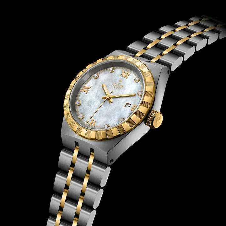 Tudor Royal, Stainless Steel and 18k Yellow Gold with Diamond-set, 28mm, Ref# M28303-0007