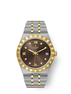 Tudor Royal, Stainless Steel and 18k Yellow Gold with Diamond-set, 34mm, Ref# M28403-0009
