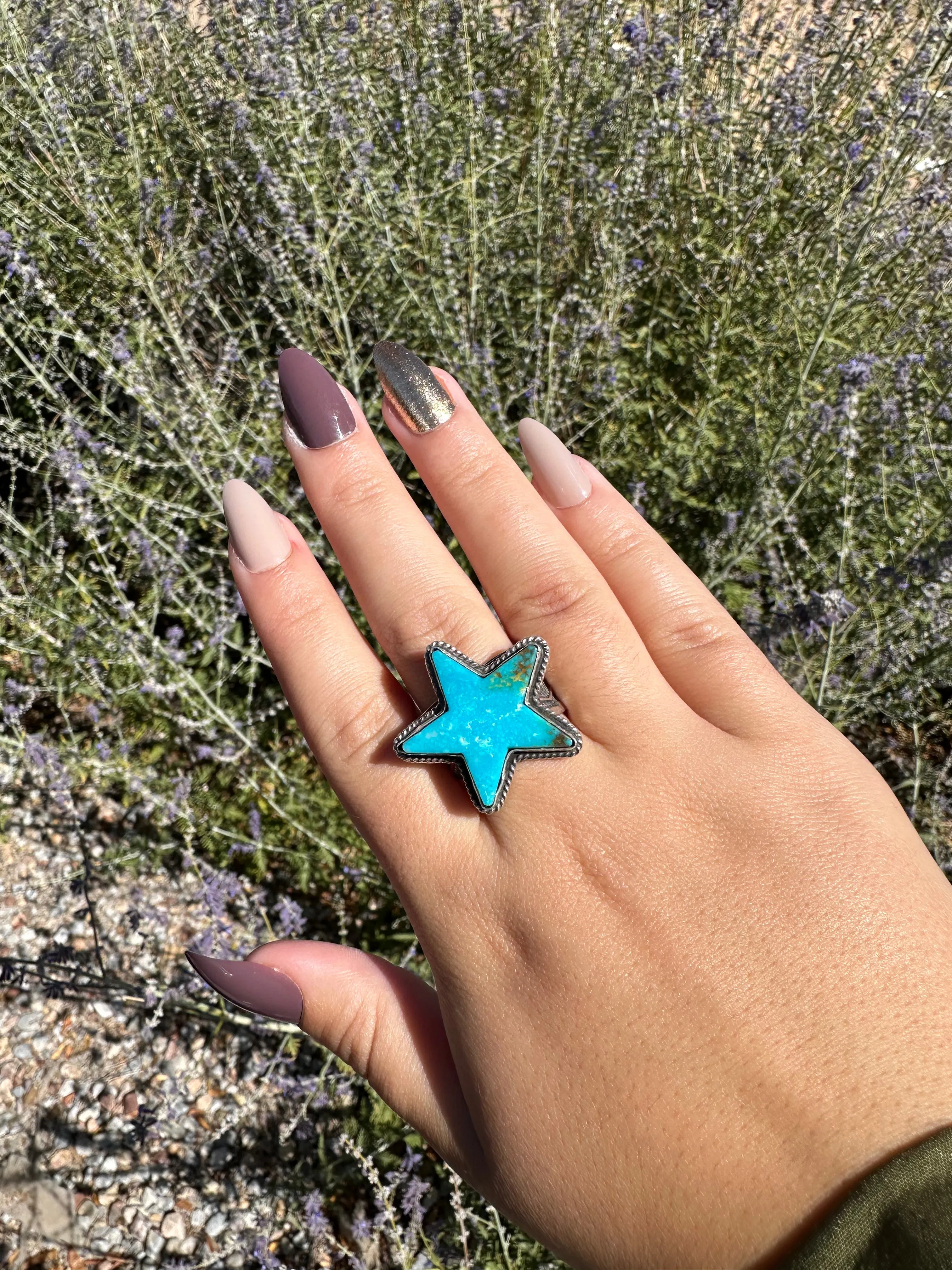 Turquoise Star Ring