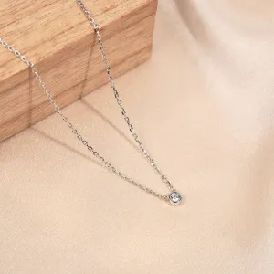 Victoire Collection - 18k gold plated necklace: Silver