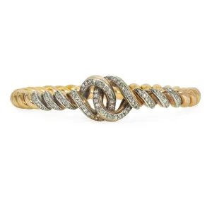 Victorian twisted gold and diamond bracelet