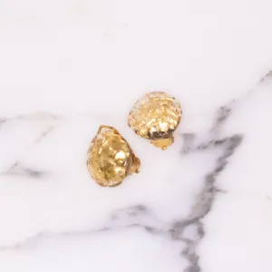Vintage 1940s Gold Venetian Glass Earrings