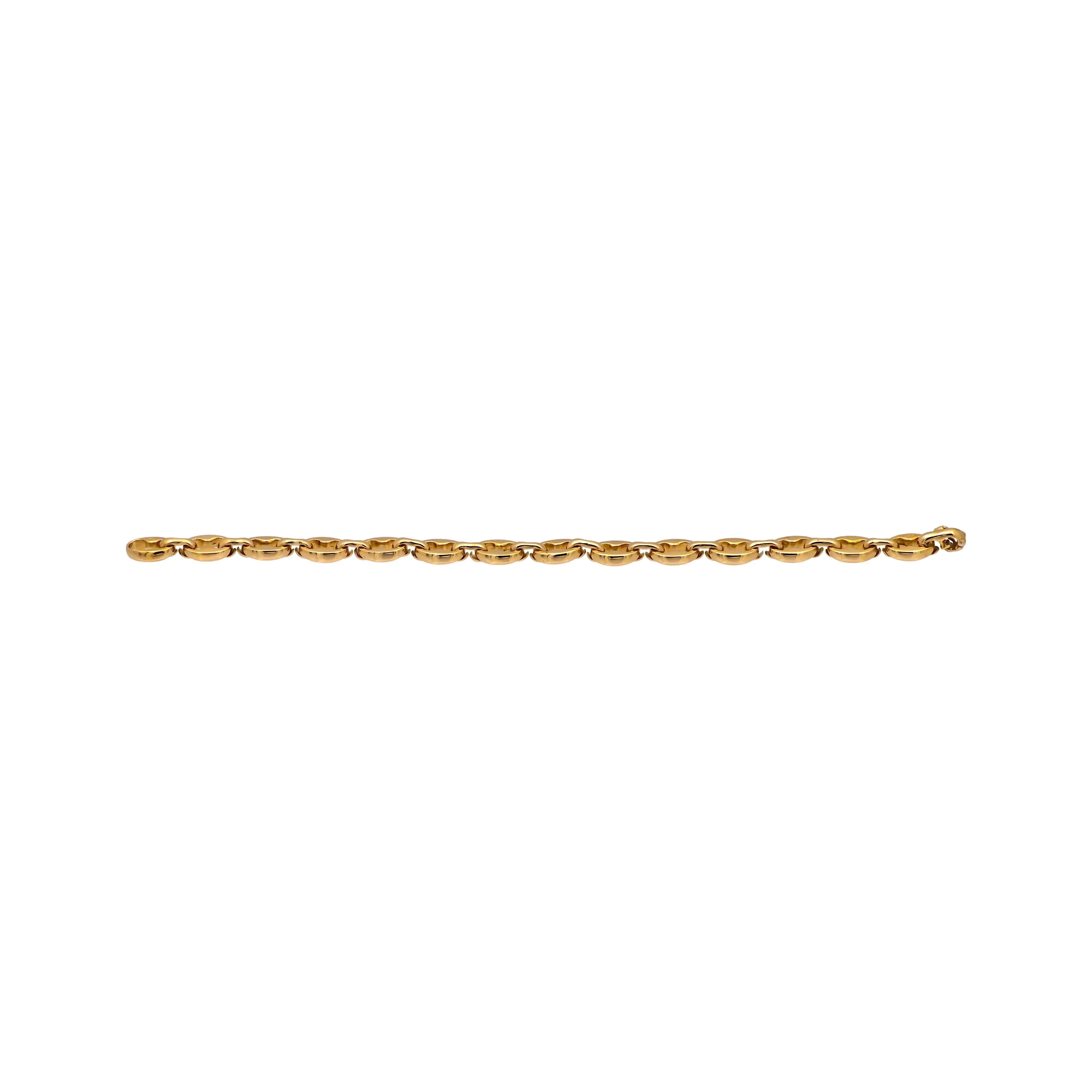 Vintage Cartier 18K Yellow Gold Open Bean Claw Link Bracelet