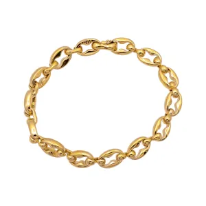 Vintage Cartier 18K Yellow Gold Open Bean Claw Link Bracelet