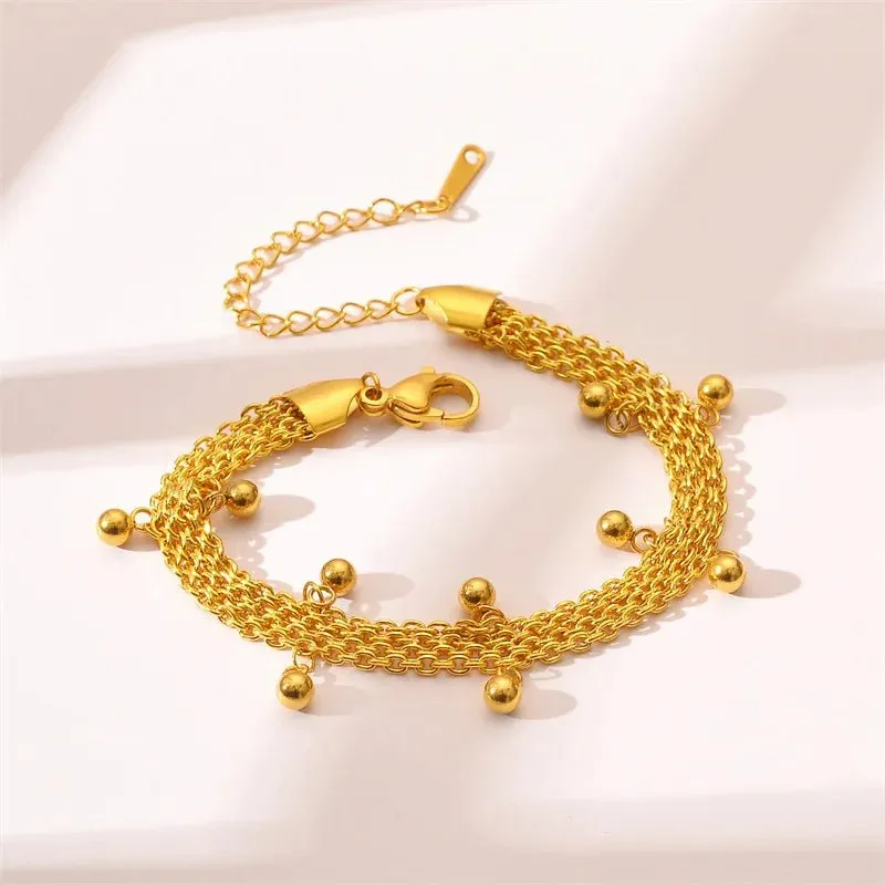 Vintage-Inspired Multilayer Chain Bracelet