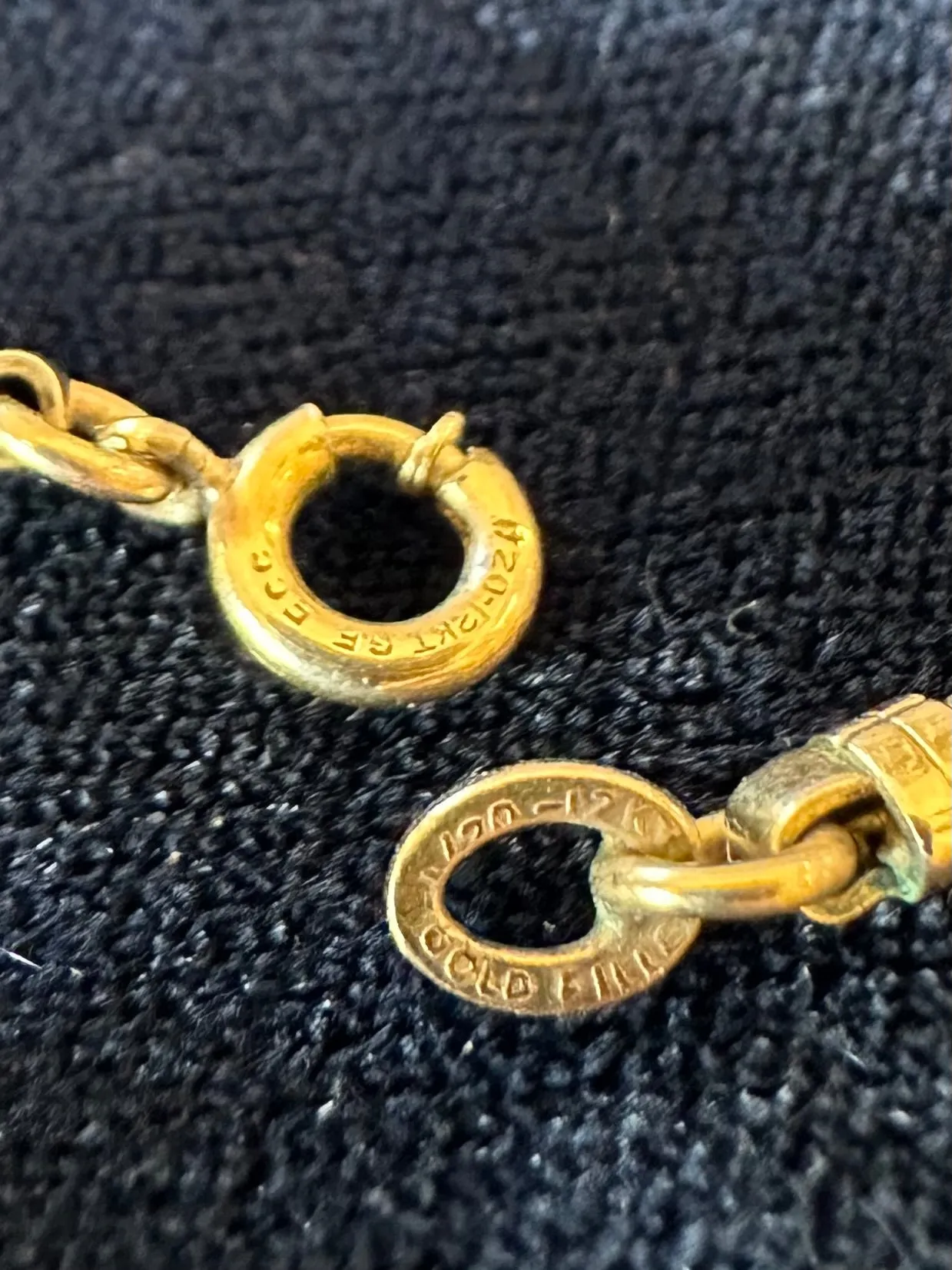 Vintage Signed FORSTNER 1/20 12k Yellow Gold Filled Snake Chain Necklace 15.75” Midcentury