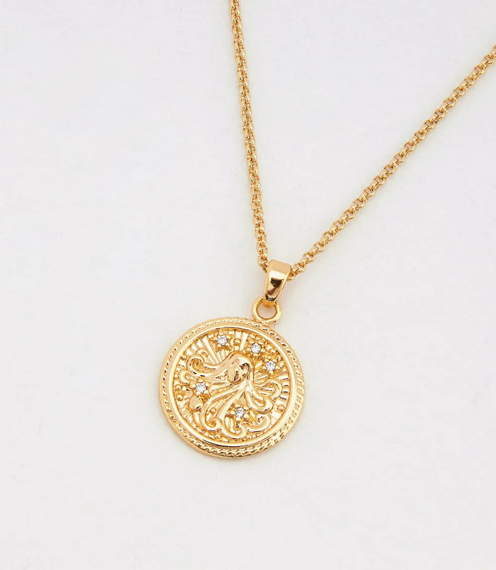 Virgo Coin Necklace