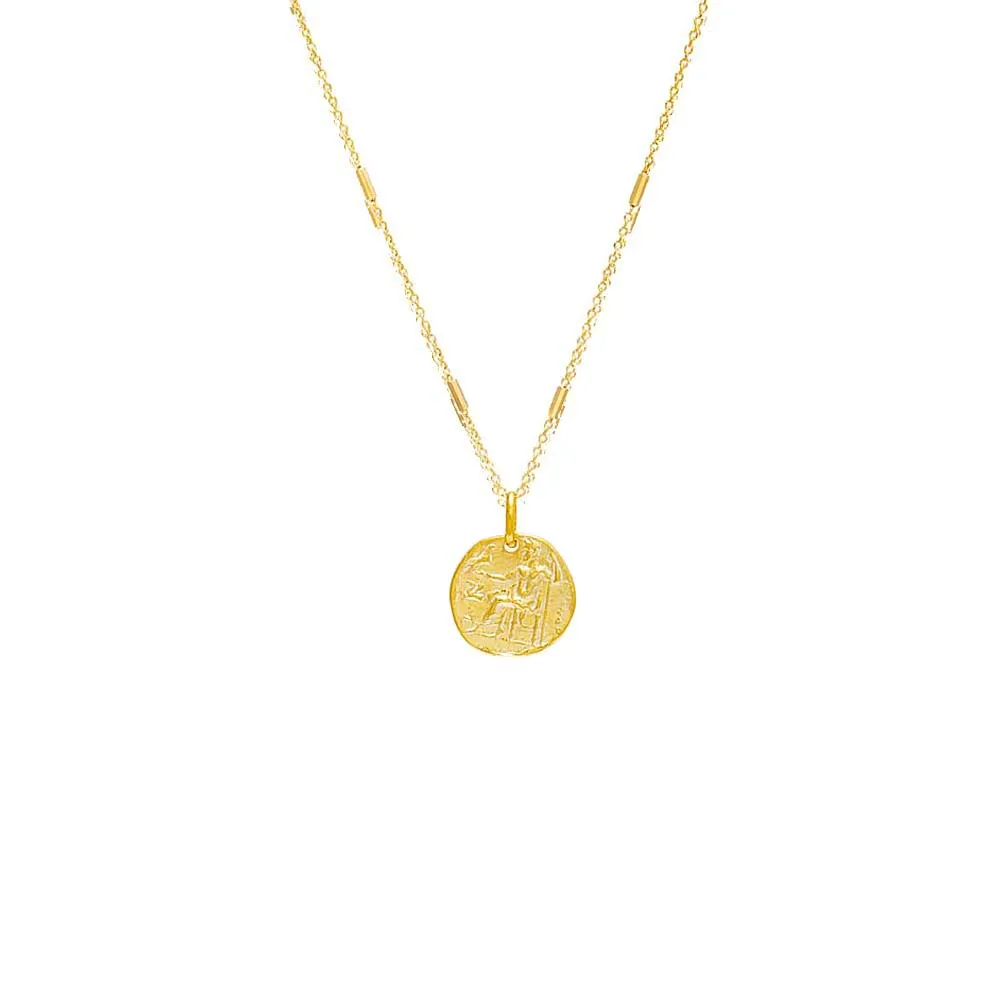 Warrior Coin Charm Necklace
