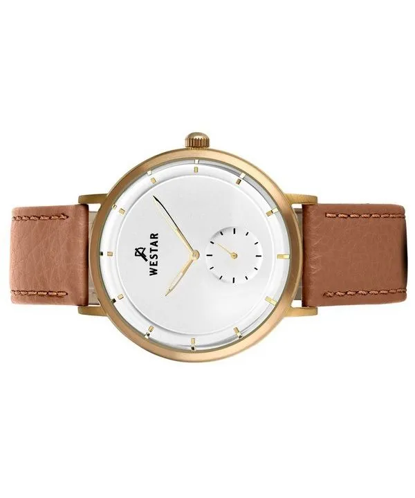 Westar Profile Leather Strap Silver Dial Quartz 50246BZZ187 Mens Watch