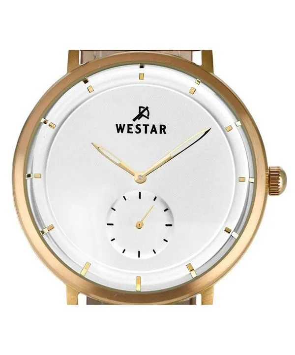 Westar Profile Leather Strap Silver Dial Quartz 50246BZZ187 Mens Watch