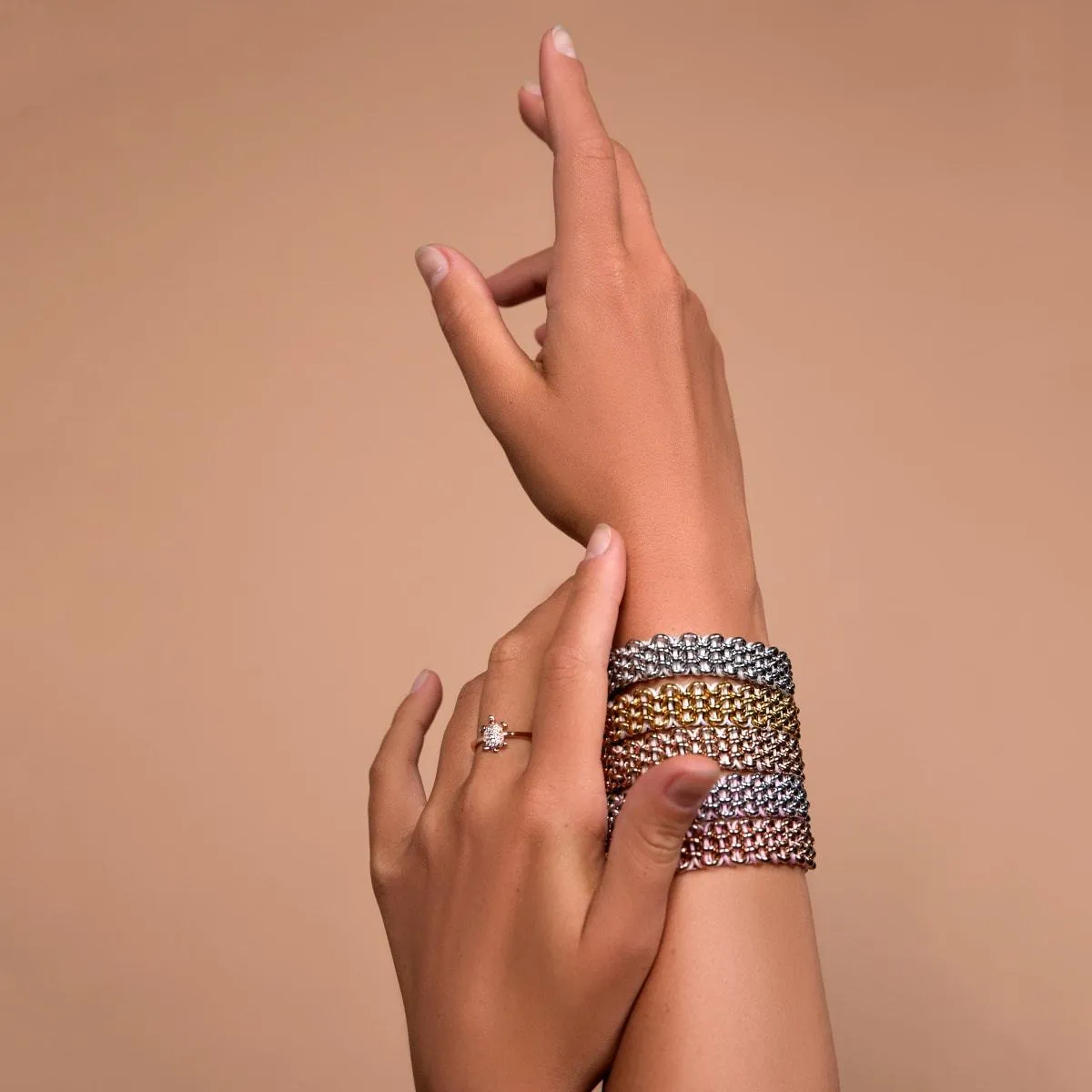 White Rhino Links | Original Kismet Bracelet | White x Silver