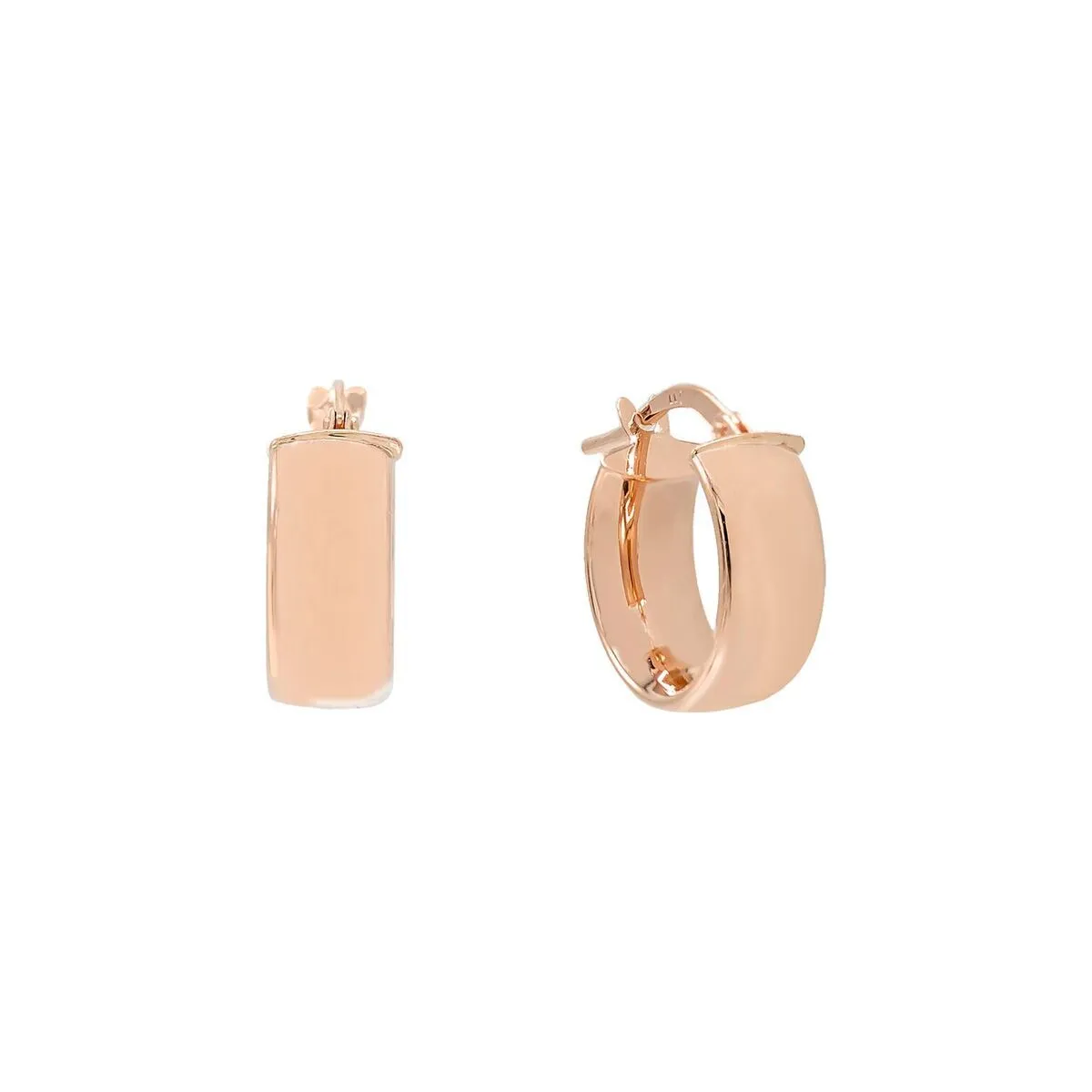 Wide Hoop Earring 14K