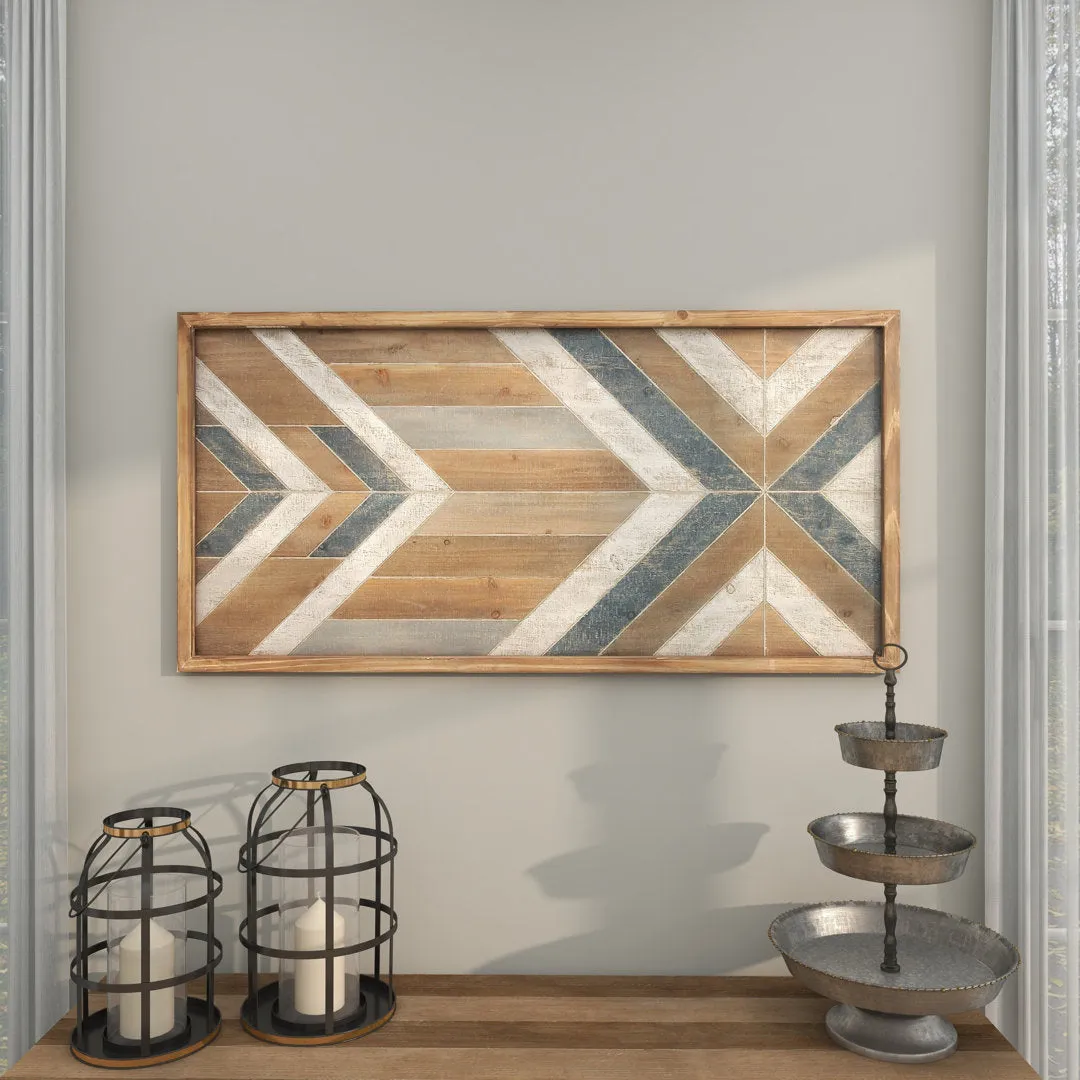Wooden Handmade Southwestern Geometric Home Wall Decor Union Rustic