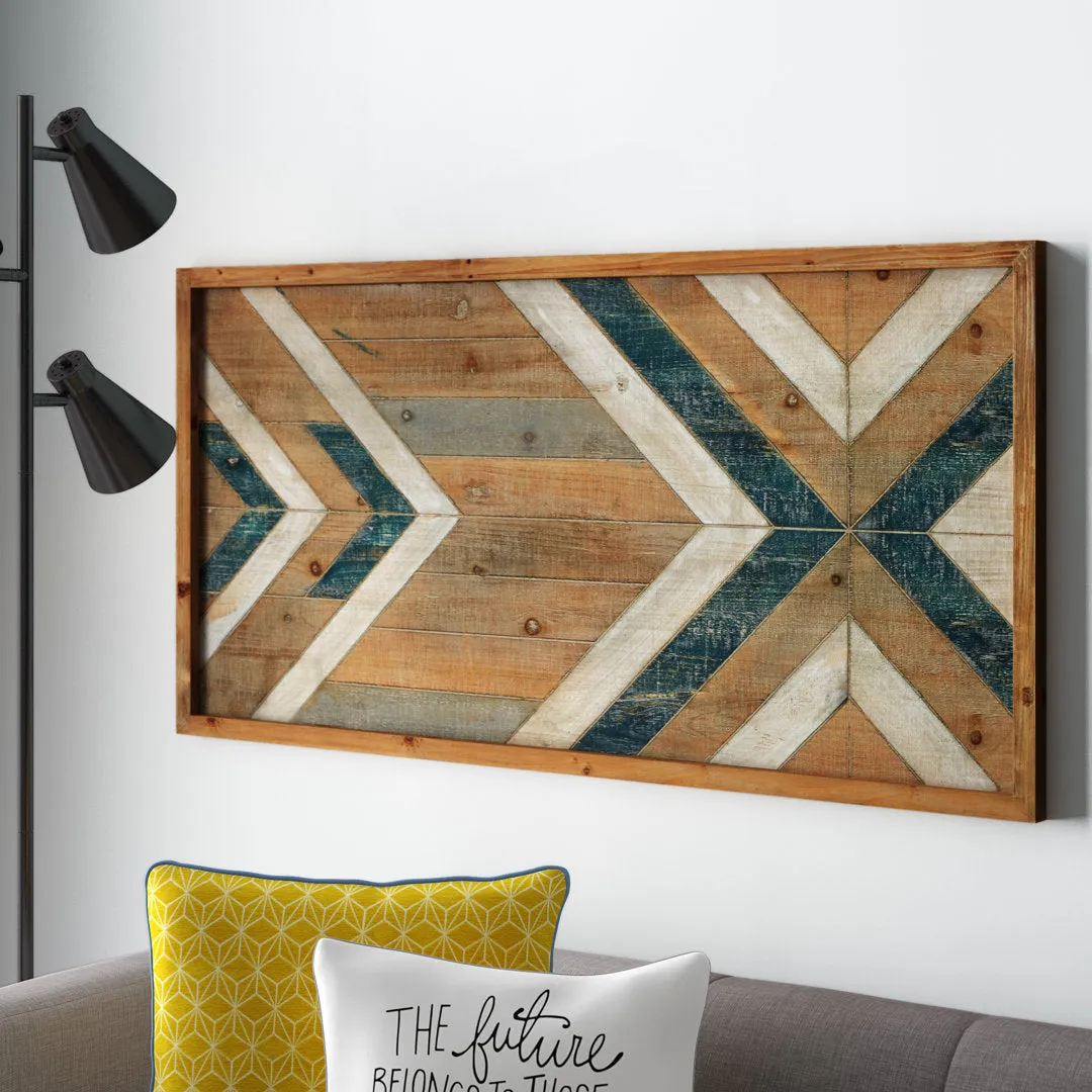 Wooden Handmade Southwestern Geometric Home Wall Decor Union Rustic